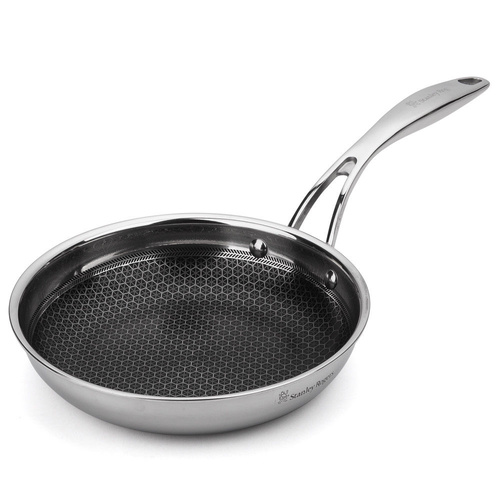  Stanley Rogers Try-Ply Nonstick Matrix Frypan 20cm S/Steel Suits Induction
