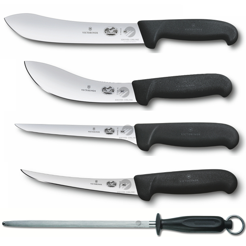 Victorinox 5pc Butcher Skinning Boning S/ Steel Knife Set | 5 Piece 